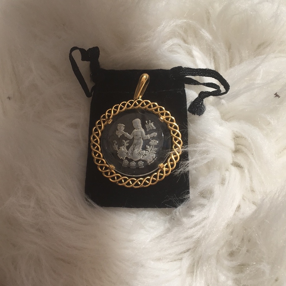 Gold And Crystal Pendant
